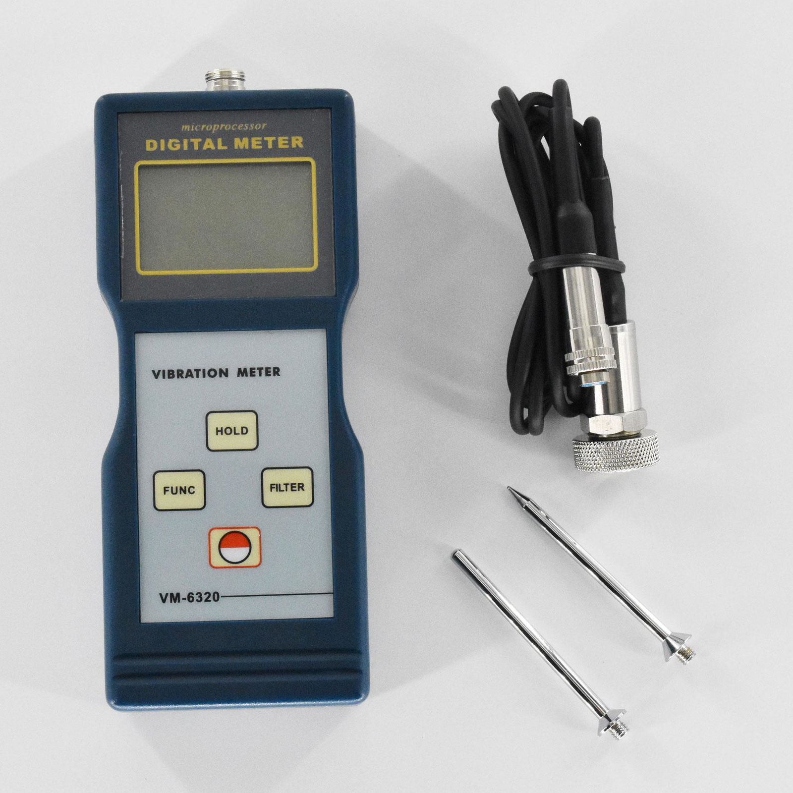 VM-6320 Digital Vibration Meter Vibration Analyzer 0.01~199.9mm/s Velocity 2