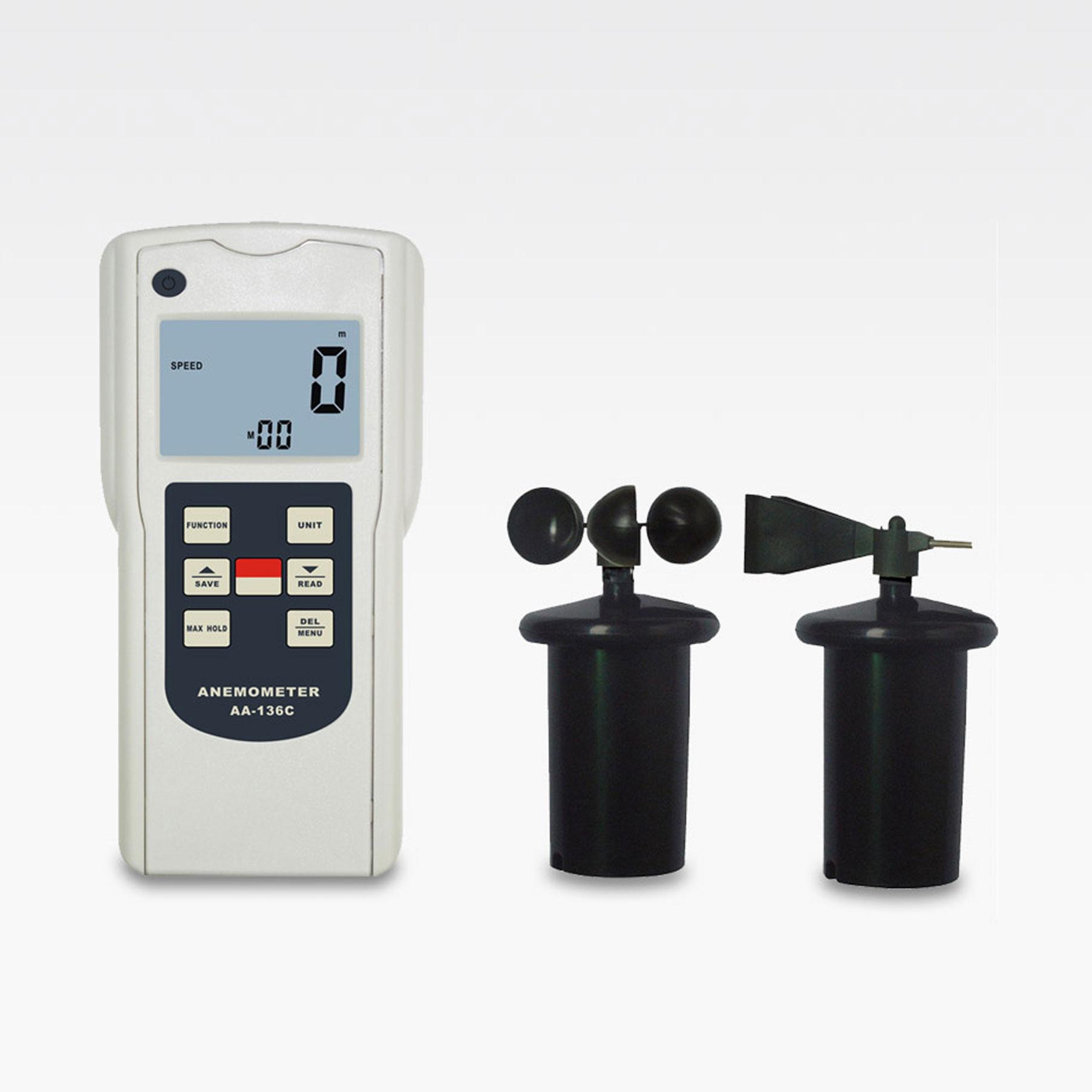 AA136C MultiFunctional Anemometer Type Design Portable 3Cup Wind