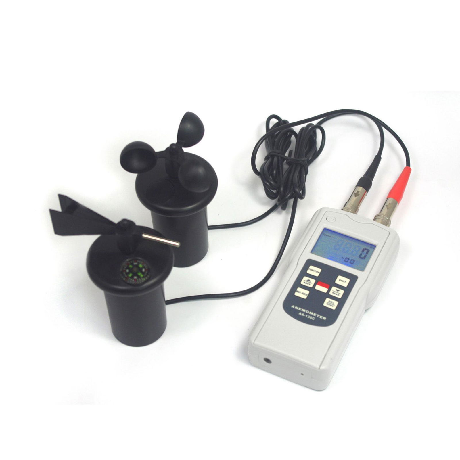 AA-136C Multi-Functional Anemometer Type Design Portable 3-Cup Wind-gauge 2