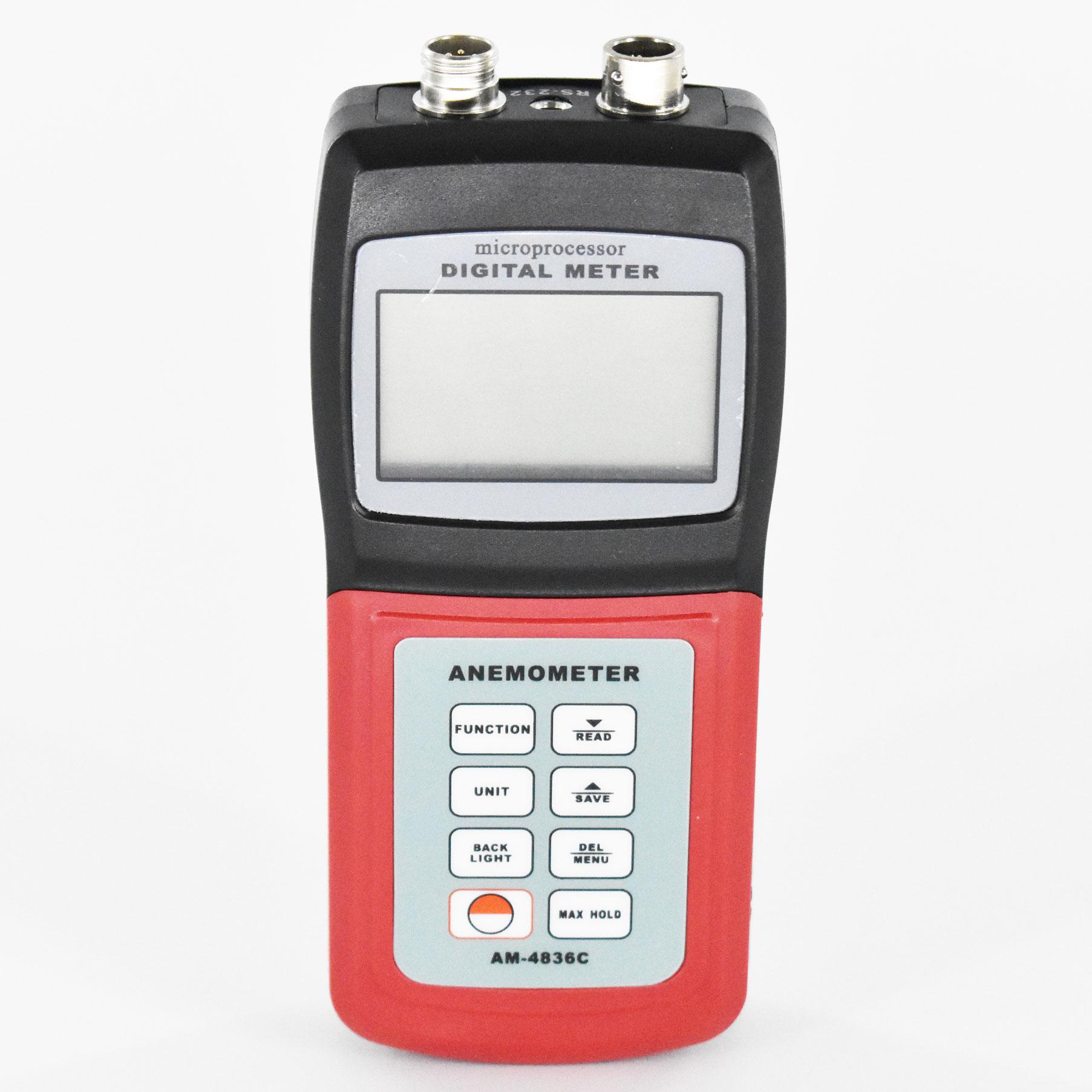 AM-4836C Air velocity/flow sensor3-cup probe Digital Anemometer 3