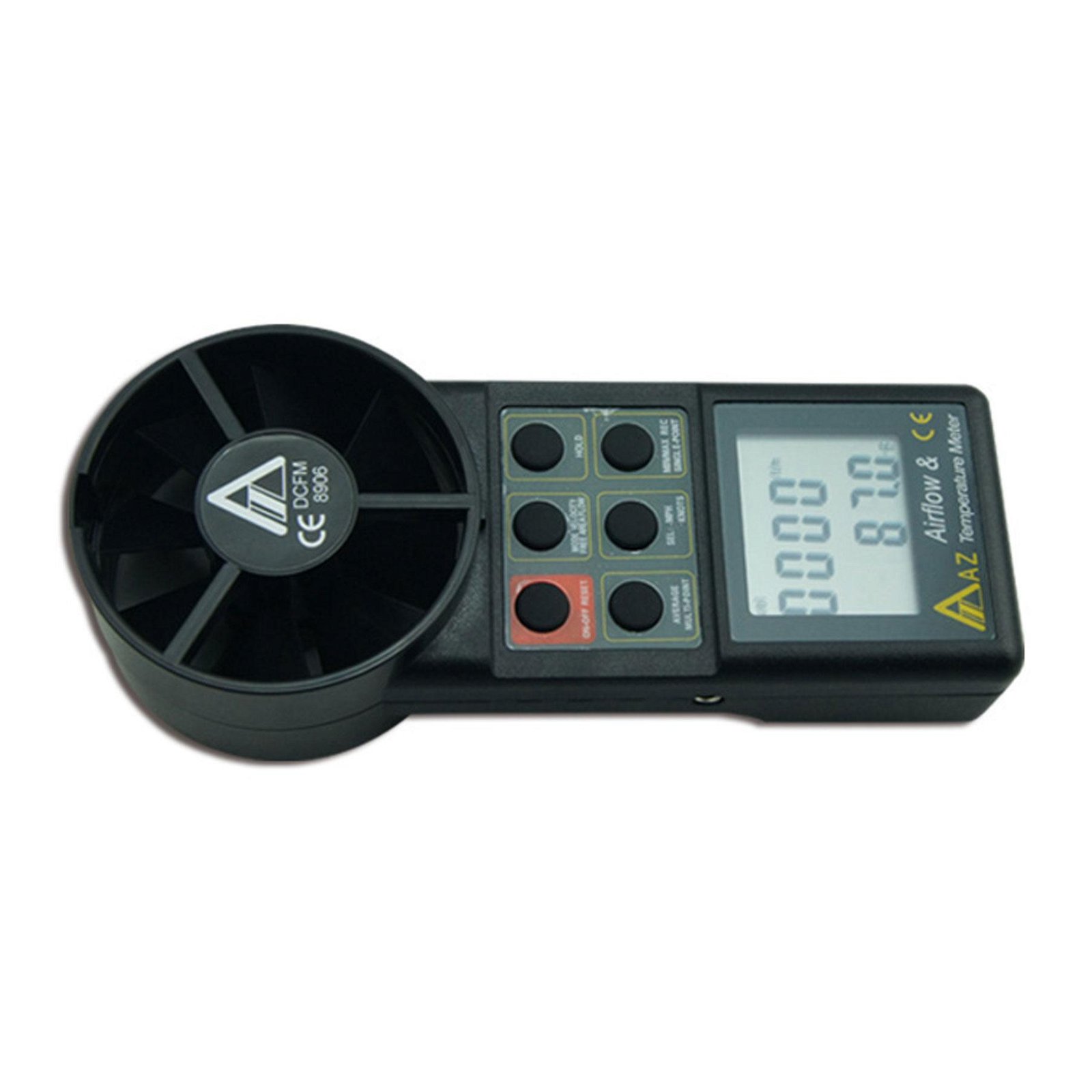 Digital Air Flow Meter AZ8906 Wind Speed Air Volume Meter Temperature Anemometer 4