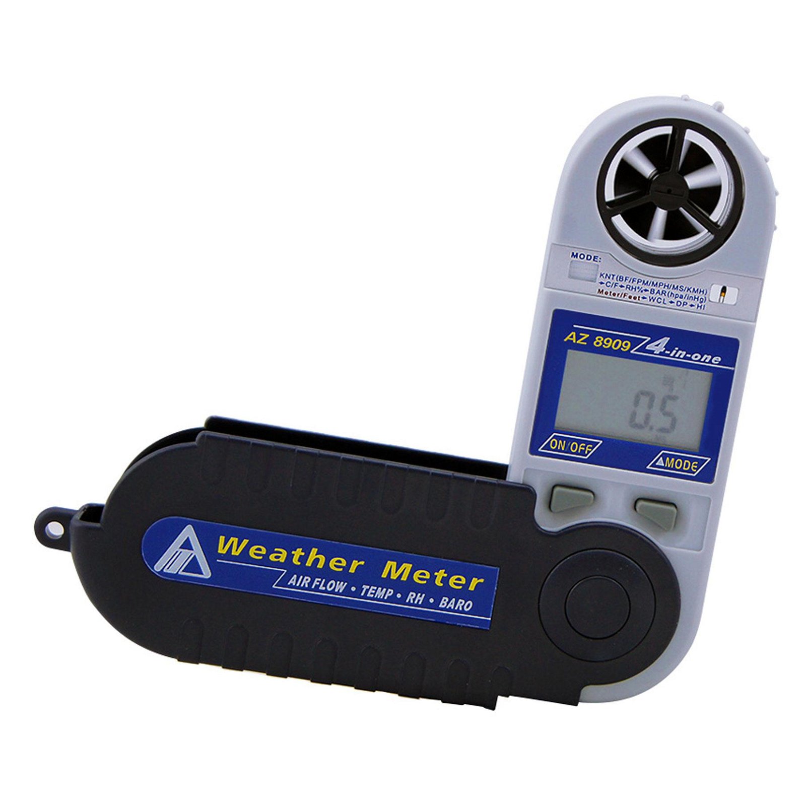 AZ8909 4 in 1 Barometric Pressure Anemometer Air Flow Tester wind speed meter 2