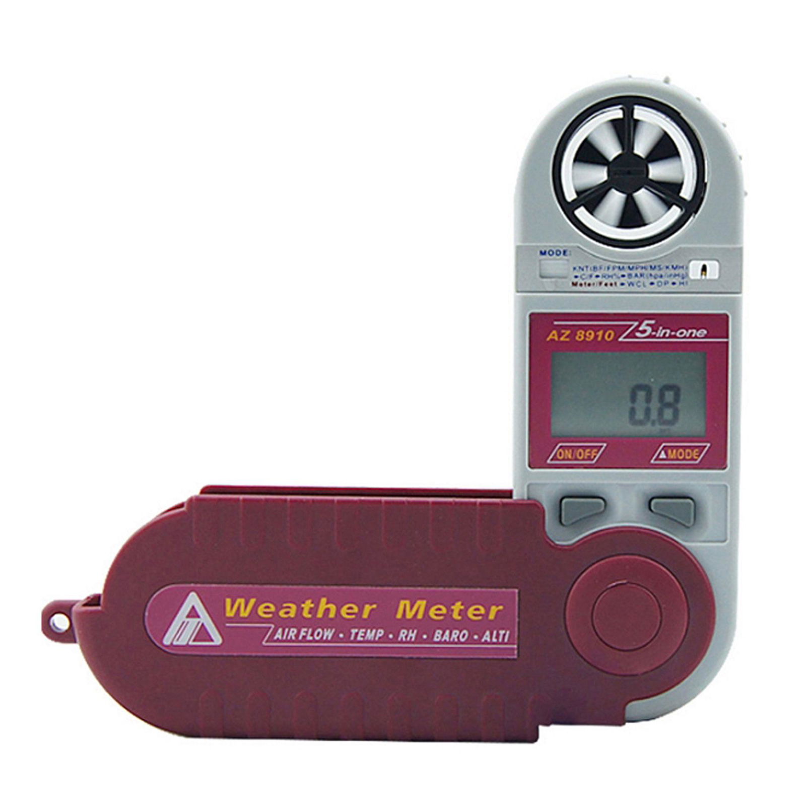 AZ8910 Wind speed temperature humidity barometric pressure altitude Anemometer 4