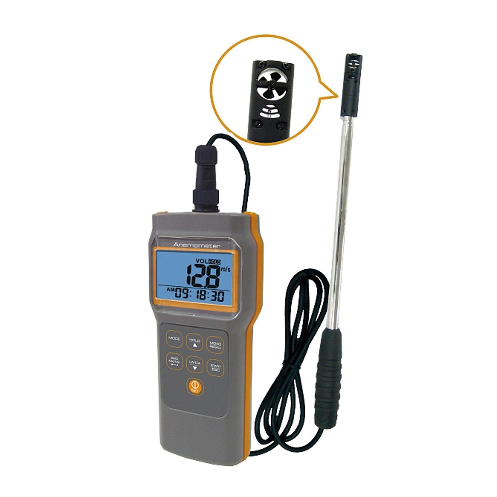 AZ8905 Temp. & RH Anemometer Wind Speed Air Flow Meter Hygrometer Anemometer 2