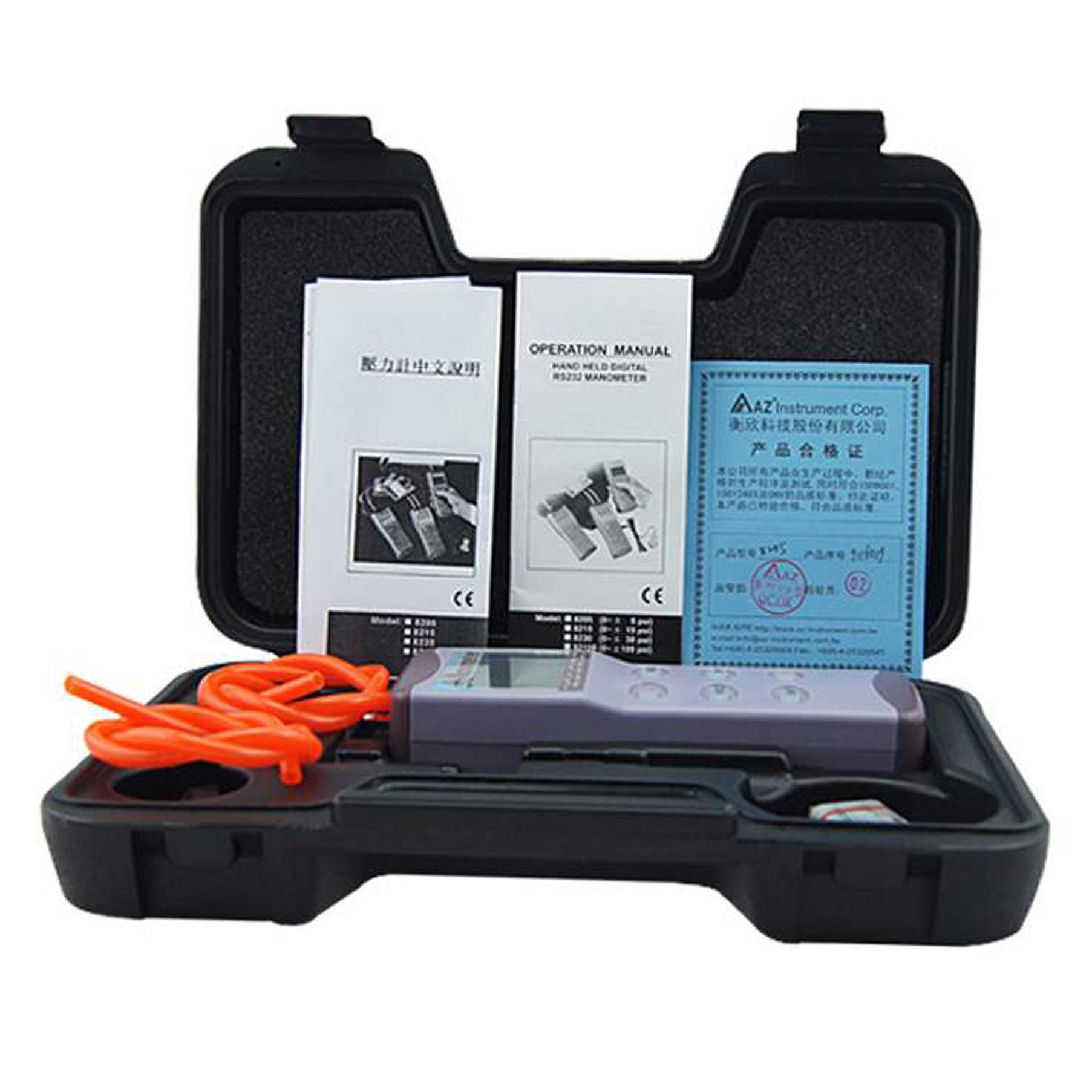 AZ8205 Portable 5 psi Digital Differential Manometer gauge pressure meter 6