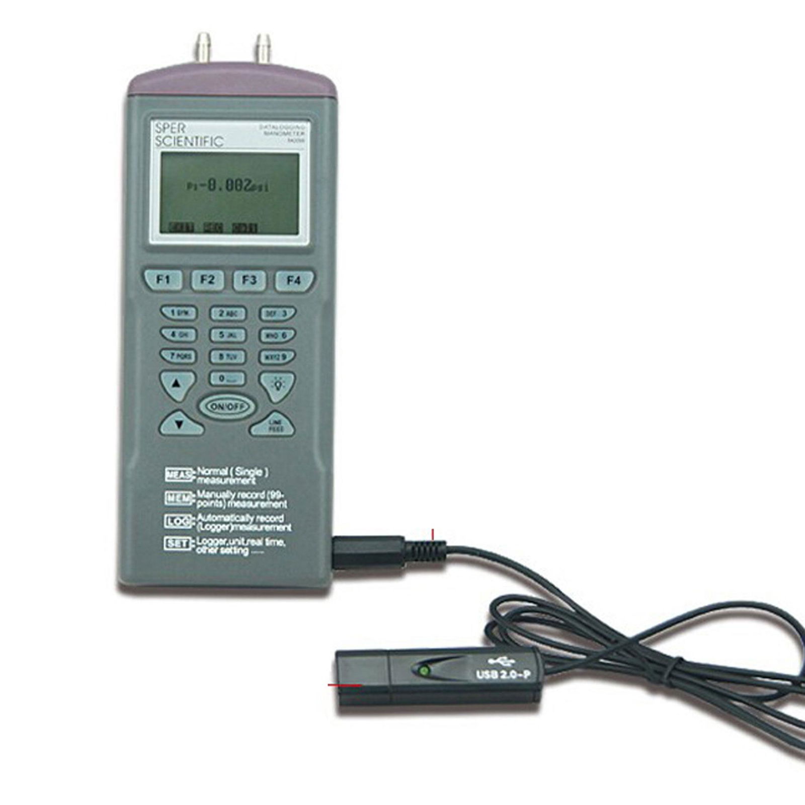 AZ9632 Digital Differential Manometer Data Logger 2 psi Pressure Meter