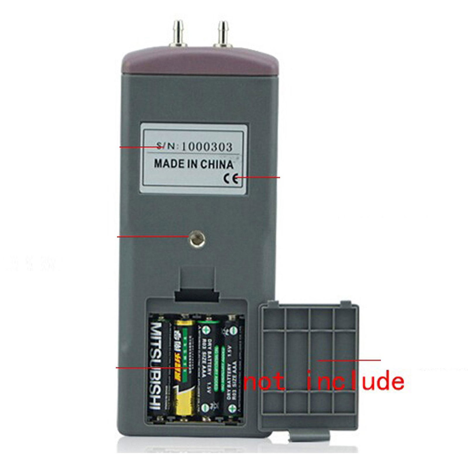 AZ9632 Digital Differential Manometer Data Logger 2 psi Pressure Meter Recorder 5