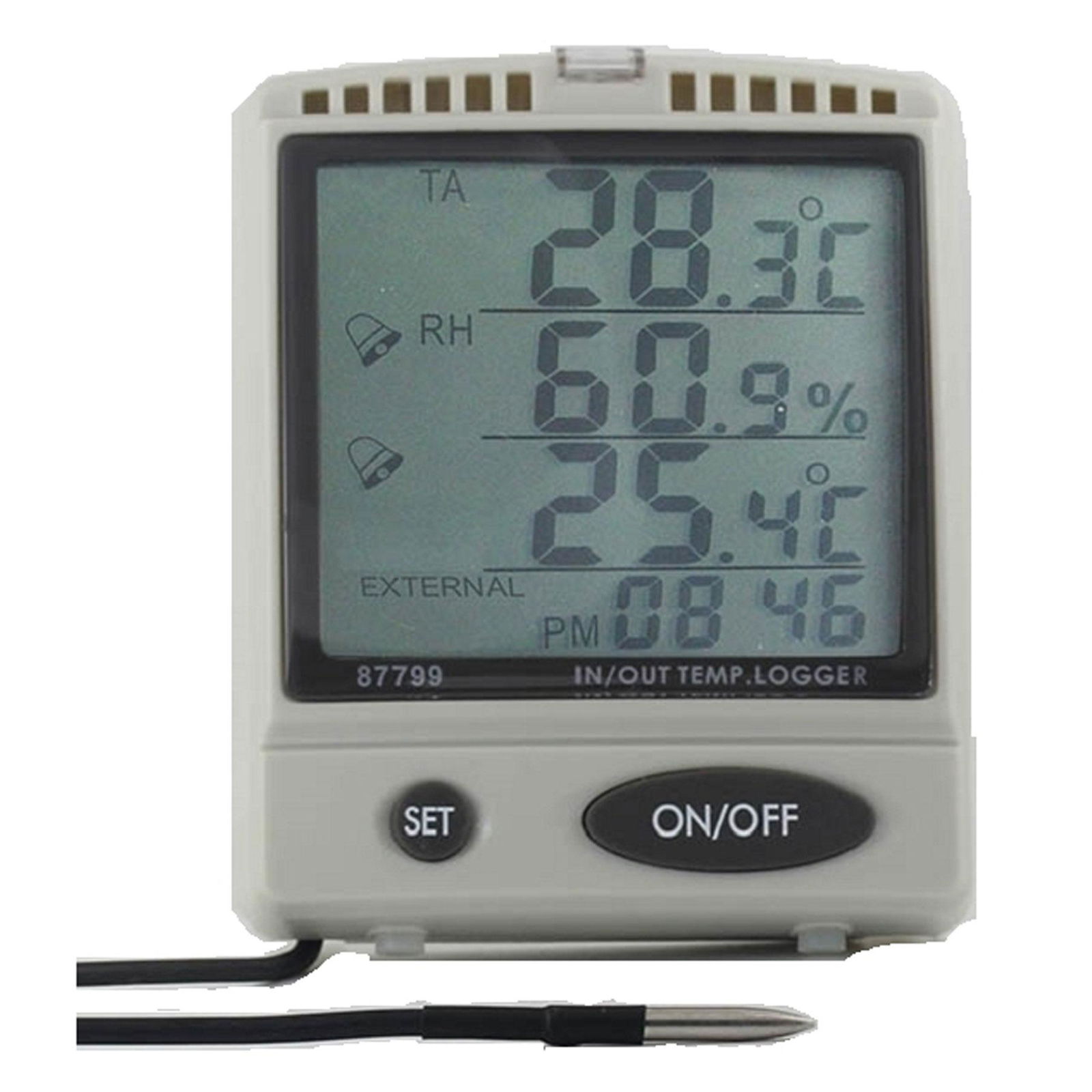 Thermo Hygrometer SD Card Data Logger AZ87799 Desktop Dual Temperature Recorder 2