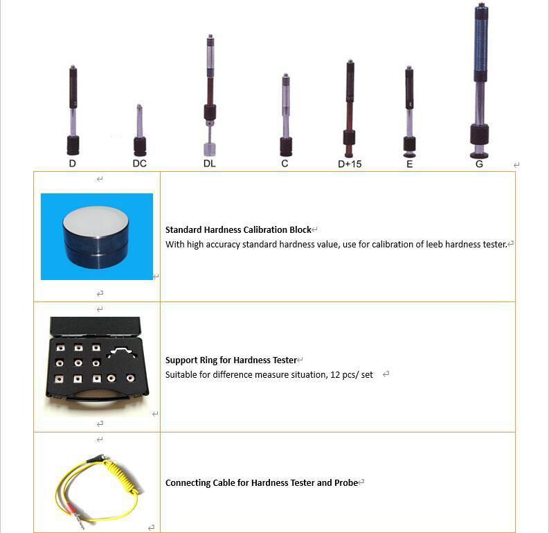 Portable Leeb Hardness Tester NDT290 printing function Digital Hardness Gauge 2