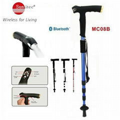 Multi functional Walking Stick Complete With LED Torch SOS FM & wireless MP3