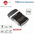 Solar powered bluetooth drive in Car speakerphone handsfree calling kits 1