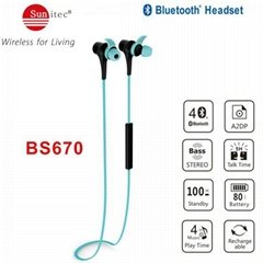 Wireless sports earbuds bluetooth headphones for iphone