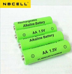 Hotsale1.5V Rechargeable alkaline battery AA LR6