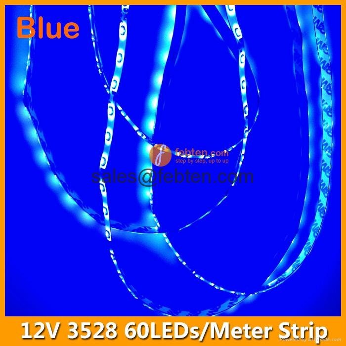 60LEDs per Meter 3528 Blue LED Strip Light 12Volts 4