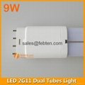 232mm LED 2G11 tube light 9W 4