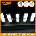 12W LED Plug Lamp G23/G24/E27 Round