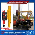 Hammer pile driver Single cylinder Diesel Wheel-type for Guardrail Installation 