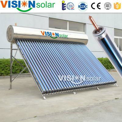 High quality heat pipe pressurized solar water heater wholesaler from China 2