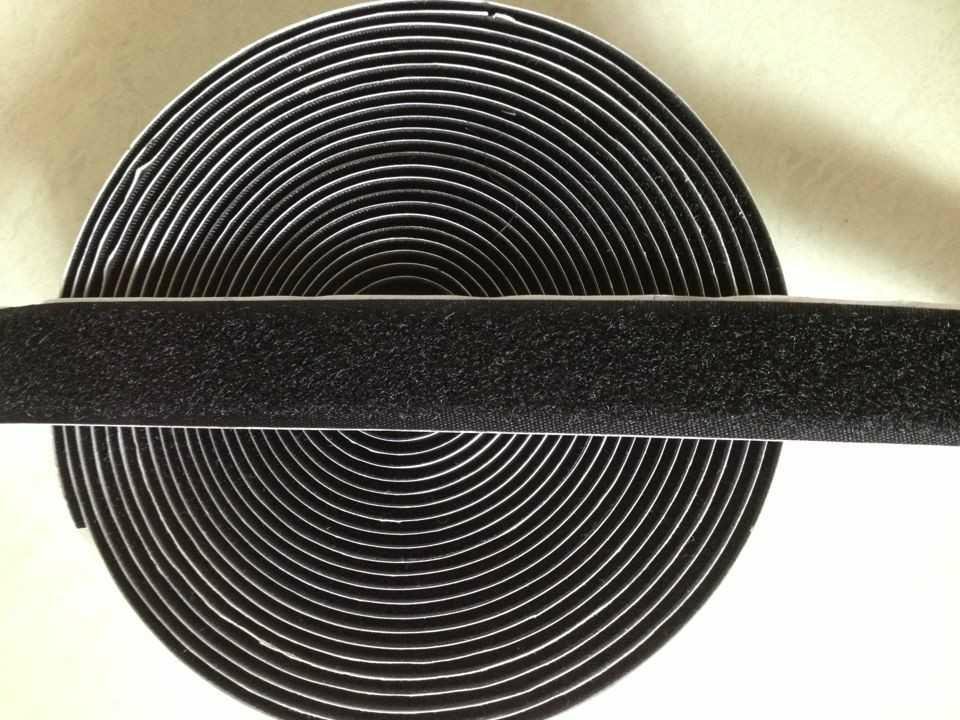 Factory Direct Sale Black and White Self-Adhesive Hook and Loop Tape