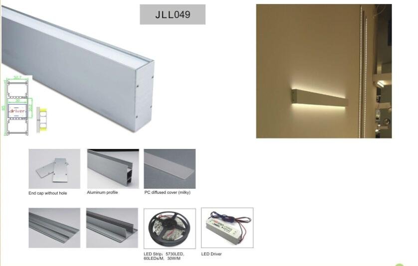 led wall light for linear lighting 