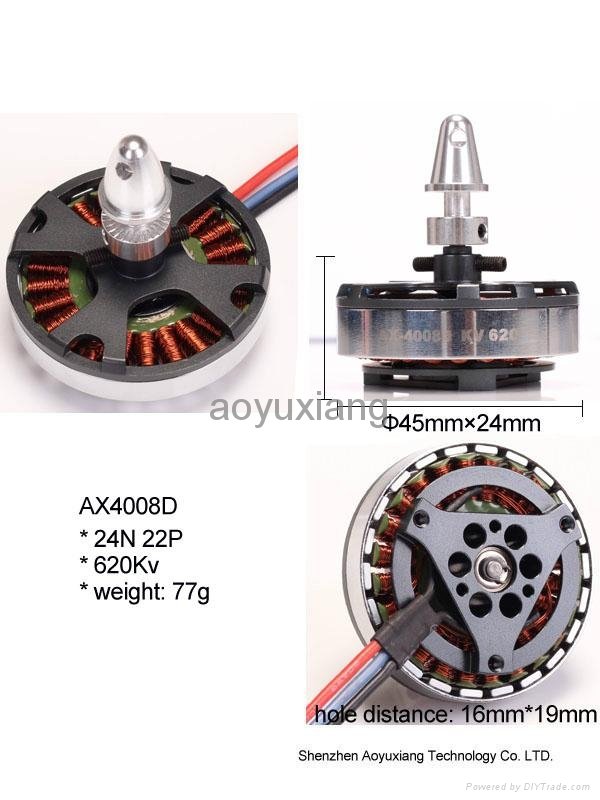 Brushless Outrunner Motor AX4008D 620KV for rc Airplane Aircraft Quadcopter  2