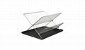 2 Tiers Metal Folding Drain Dish Rack with plastic tray