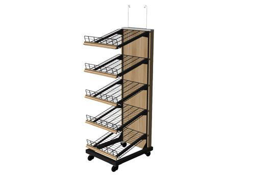 5 Tiers Wire Bakery Shelves Bakery Display Cart