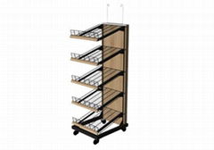 5 Tiers Wire Bakery Shelves Bakery Display Cart