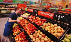 Mobile Extensible Supermarket Rack For Produce Display