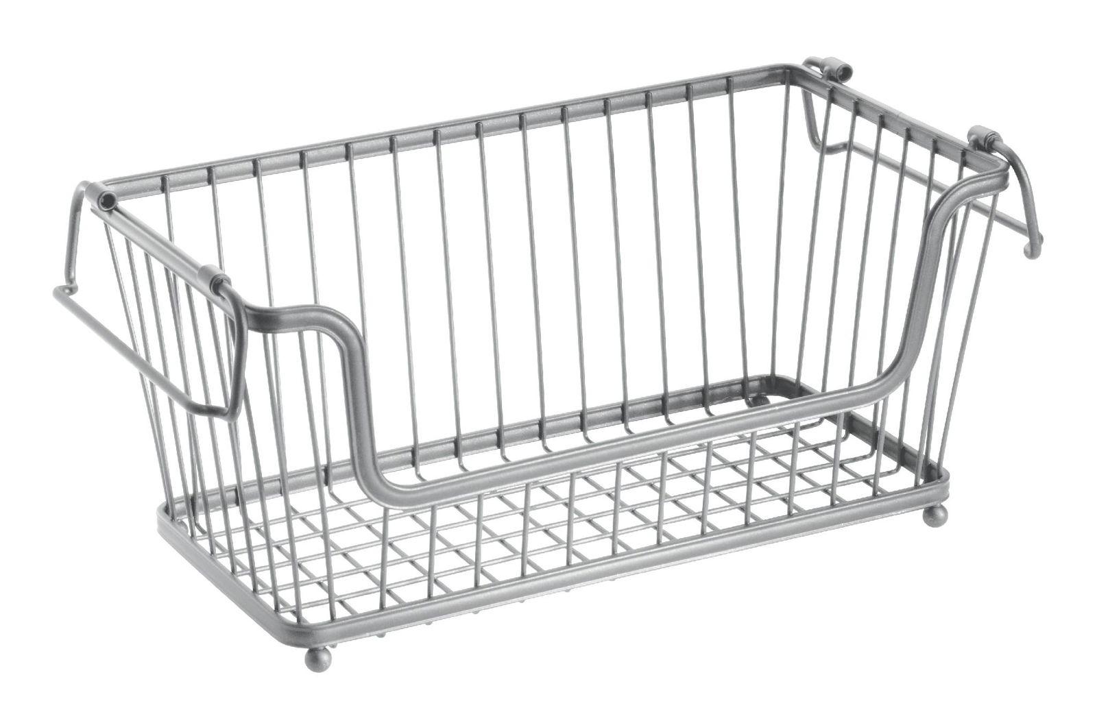 Large Rectangular Stacking Wire Basket, Metal 4