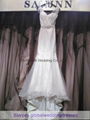 2016 Stunning Lace Ivory  Trumpet Mermaid Court Train Wedding gown 1