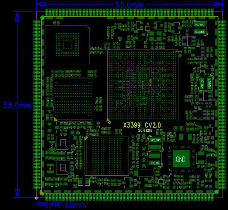 The RK3399 core board 4