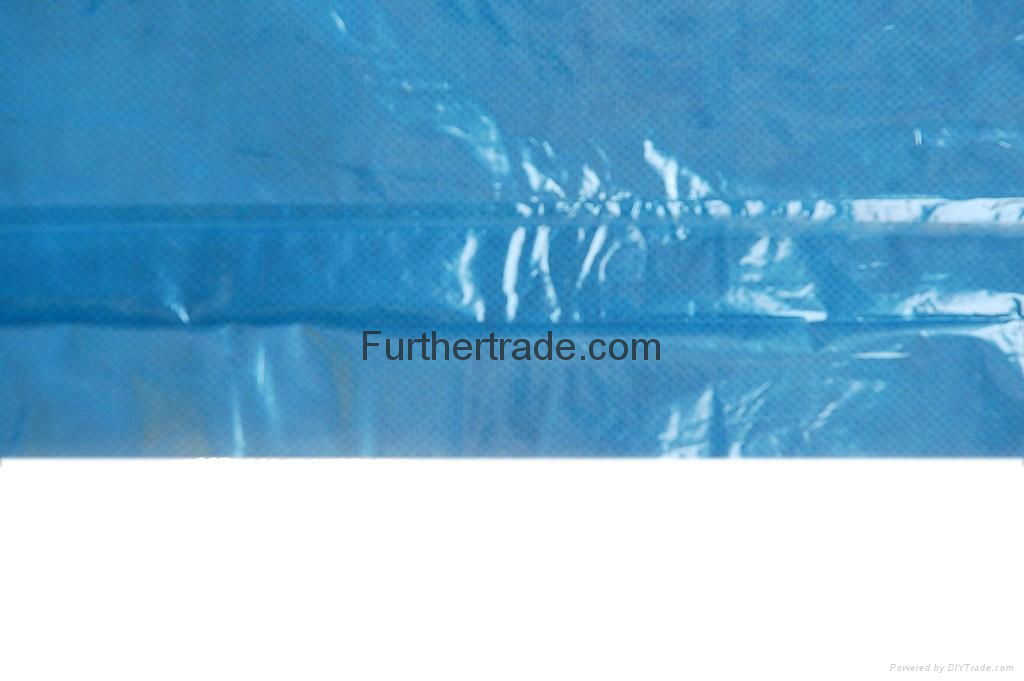 R-1037 BLUE PE DISPOSABLE RAIN WATERPROOF PONCHO 3