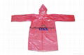 R-1059 PE RED DISPOSABLE LONG LIGHTWEIGHT RAIN JACKET