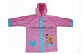 R-1021-1005-4 DISNEY PRINCESS PINK PVC VINYL KIDS BEST RAIN JACKET 1