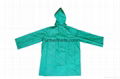 R-1057-1 GREEN AND BLUE REVERSIBLE PVC VINYL RAIN BEST WATERPROOF JACKET