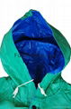 R-1057-1 GREEN AND BLUE REVERSIBLE PVC VINYL RAIN BEST WATERPROOF JACKET 4