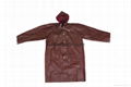 R-1058-6 BROWN EVA PEVA LONG RAINS JACKET 1