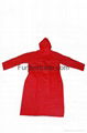 R-1056 RED PVC VINYL LONG RAIN LADIES WATERPROOF JACKETS 2