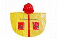 R-1020K-1006 RED AND YELLOW SHINY PVC VINYL GIRLS RAINCOATS