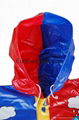 R-1021-1002-2 BLUE AND RED SHINY PVC VINYL KIDS RAIN WEATHERPROOF JACKET 5