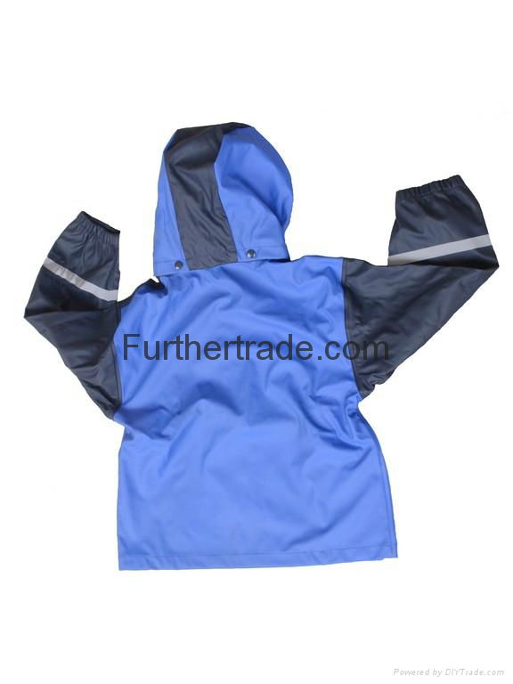 R-1022-1003 BLUE PU BOYS RAIN JACKET 2