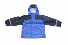 R-1022-1003 BLUE PU BOYS RAIN JACKET