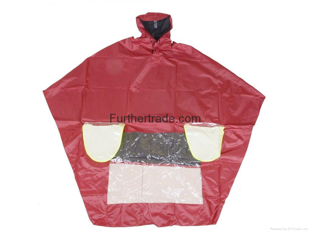 R-1020A-PL-3 RED POLYESTER MOTORCYCLE RAIN GEAR