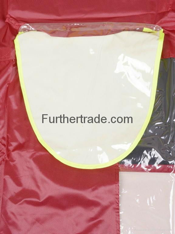 R-1020A-PL-3 RED POLYESTER MOTORCYCLE RAIN GEAR 4