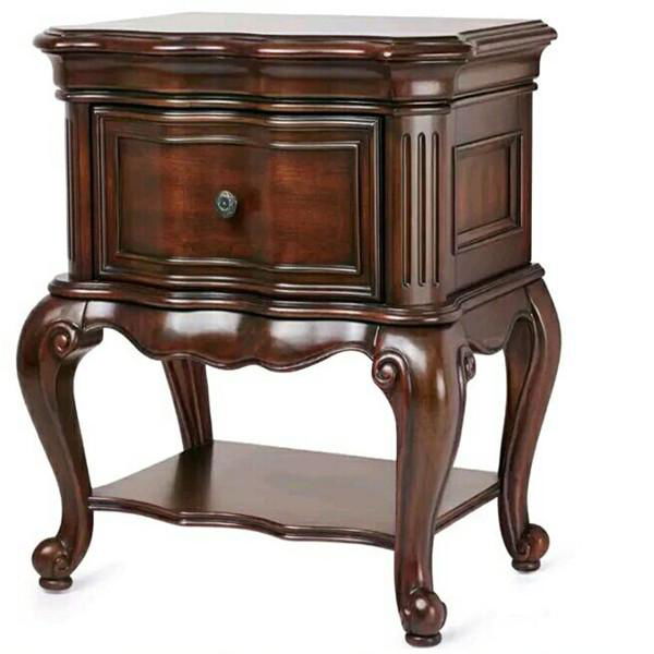 classical solid wood bedside table yellow poplar bedside table end table