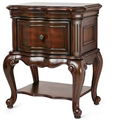 classical solid wood bedside table