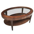 American country style wood hansmeier oval coffee table with lift top 1