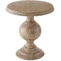 American country style wood round coffee table round side table 1