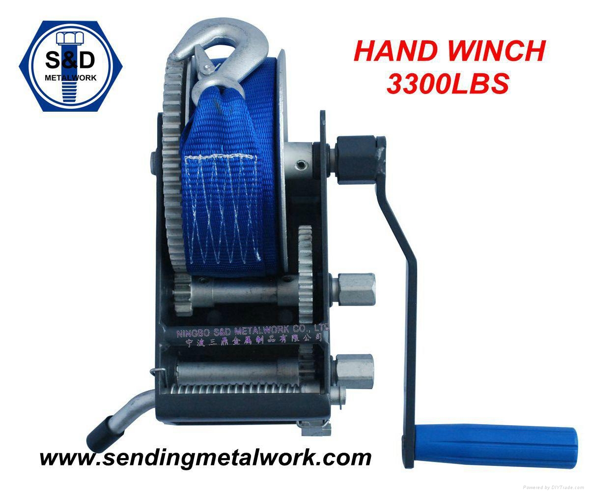Hand Winch With Strap 3300 Hand Winch 3300 (China Manufacturer